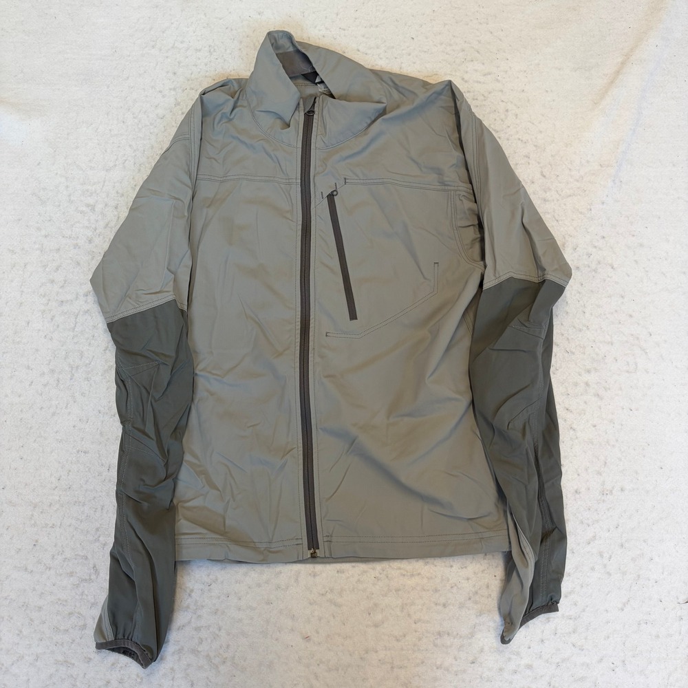 Mountain Equipment Co-op Softshell Jacket Mens Medium Gray Schoeller Dynamic Zip